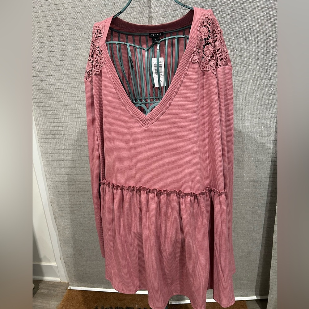 Women’s (2) Pink Torrid Blouse NEW WITH TAGS